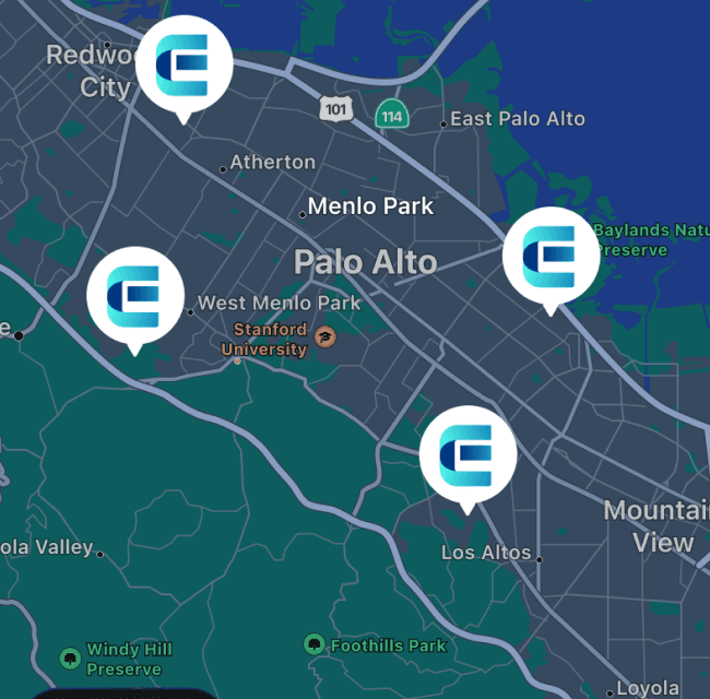 Truveti service area map